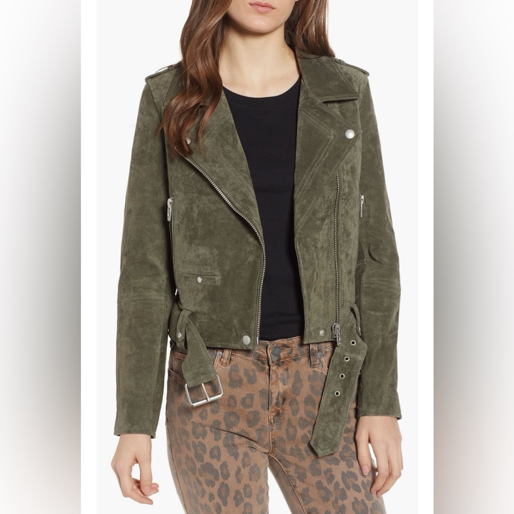 Blanc NYC Suede Moto Jacket